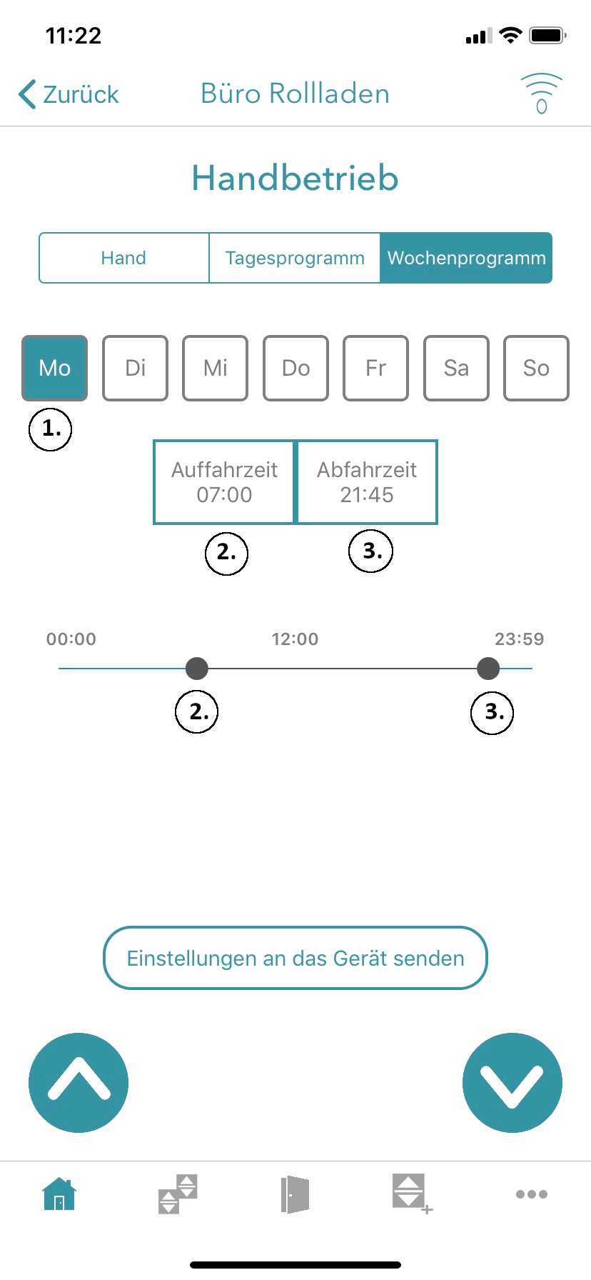 wochenprogramm markierungen